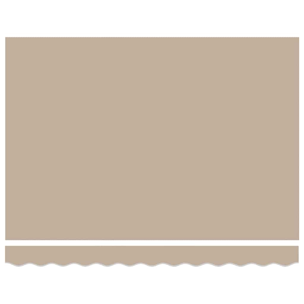 Einziehbare Markise Beige 350 x 250 cm Stoff, Metall