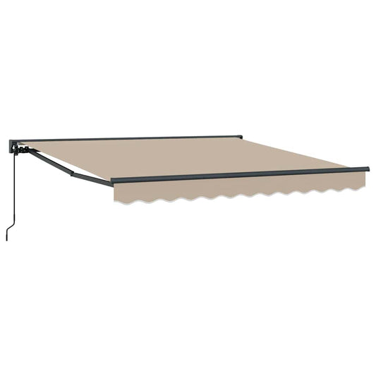 Einziehbare Markise Beige 350x250 cm Stoff