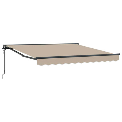 Einziehbare Markise Beige 350x250 cm Stoff