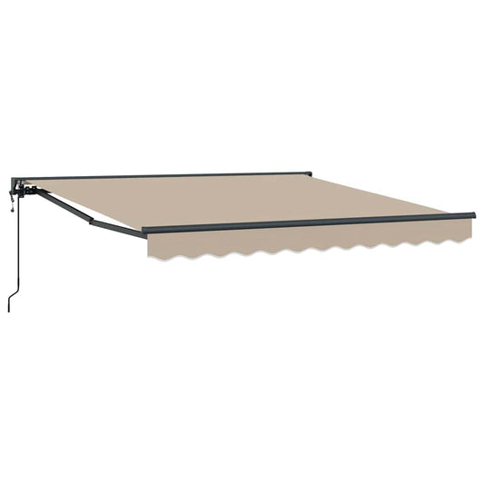 Einziehbare Markise Beige 350x250 cm Stoff