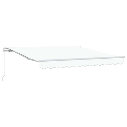 Einziehbare Markise Weiß 350 x 250 cm Stoff