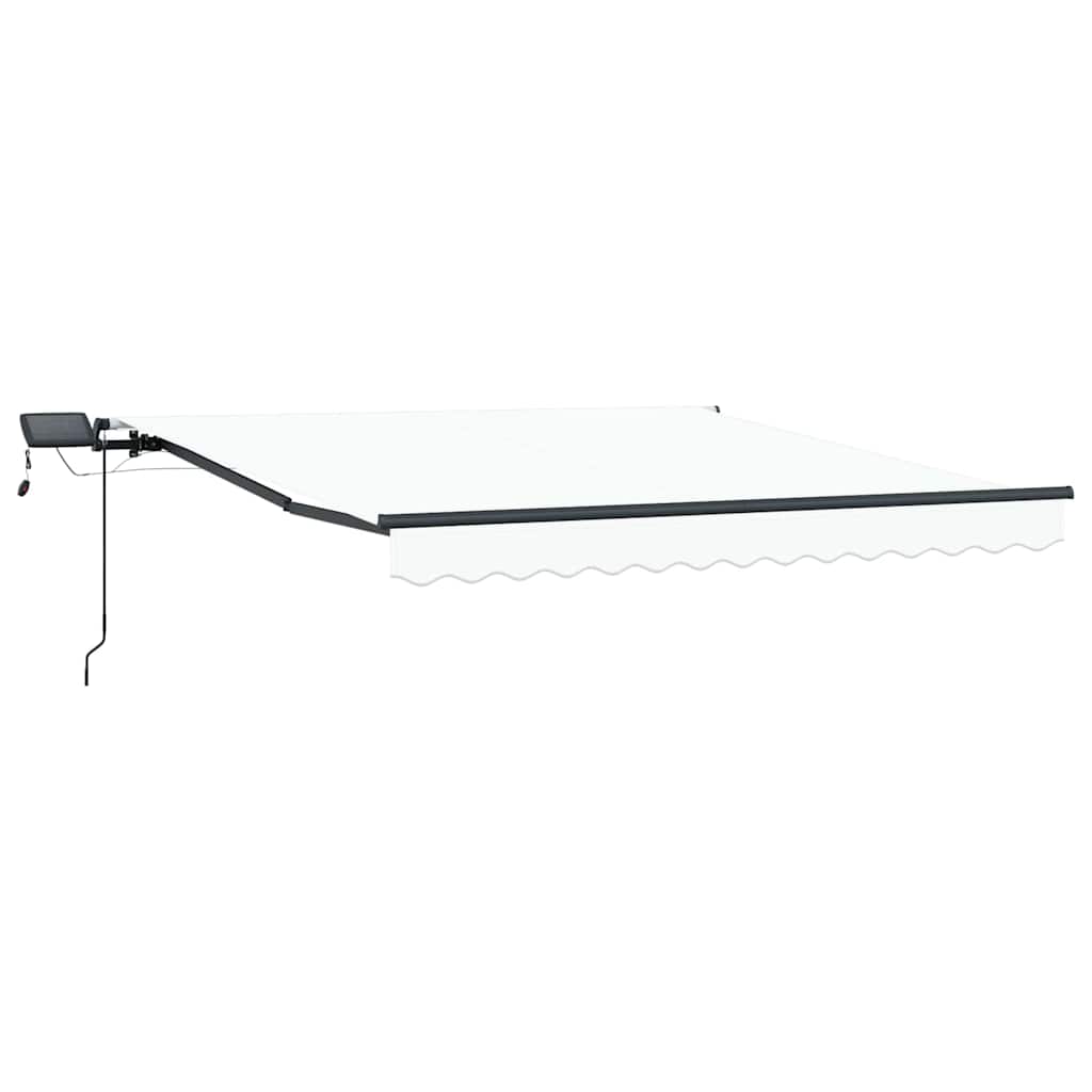 Einziehbare Markise Weiß 350 x 250 cm Stoff