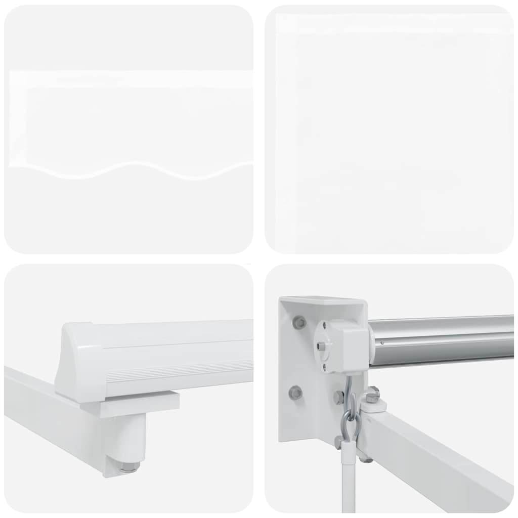 Einziehbare Markise Weiß 350 x 250 cm Stoff