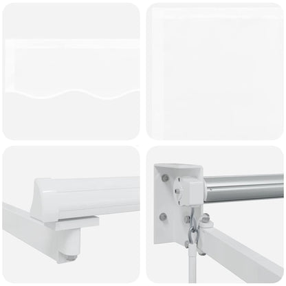 Einziehbare Markise Weiß 350 x 250 cm Stoff