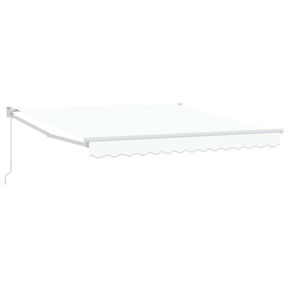 Einziehbare Markise Weiß 350 x 250 cm Stoff