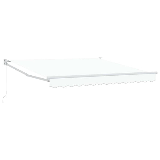 Einziehbare Markise Weiß 350 x 250 cm Stoff
