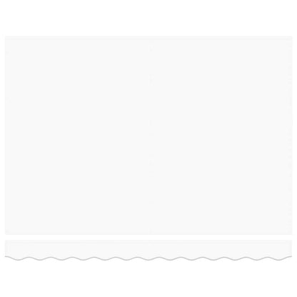 Einziehbare Markise Weiß 350 x 250 cm Stoff und Metall