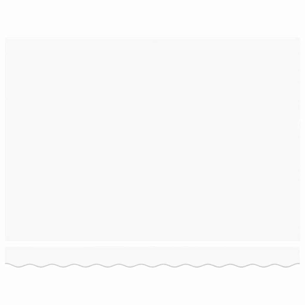 Einziehbare Markise Weiß 350 x 250 cm Stoff, Metall