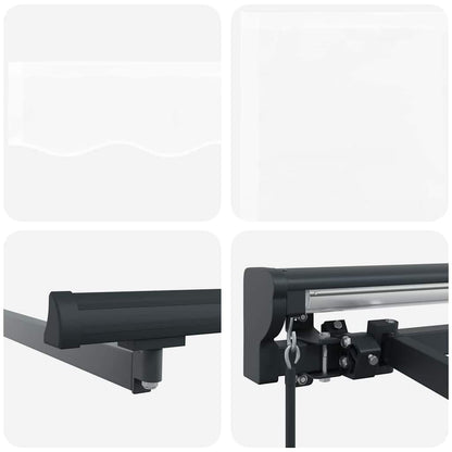 Einziehbare Markise Weiß 350x250 cm Stoff