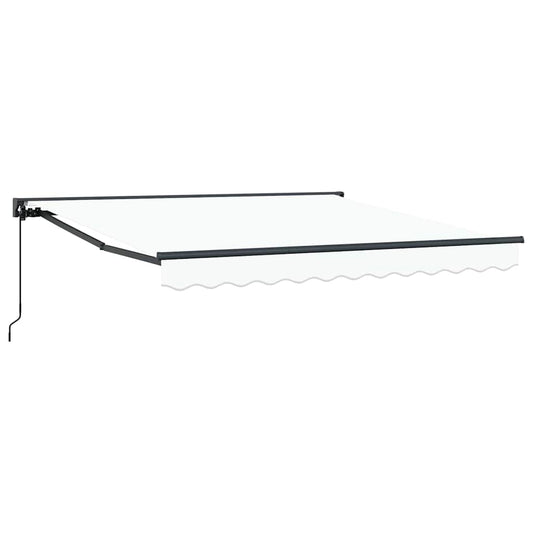 Einziehbare Markise Weiß 350x250 cm Stoff