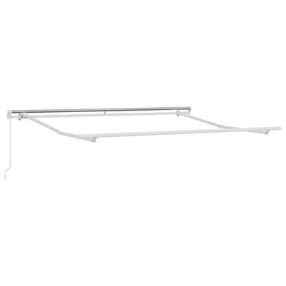 Einziehbare Markise Hellgrau 350 x 250 cm Stoff