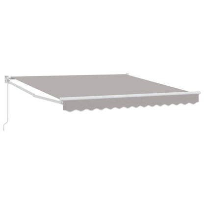 Einziehbare Markise Hellgrau 350 x 250 cm Stoff