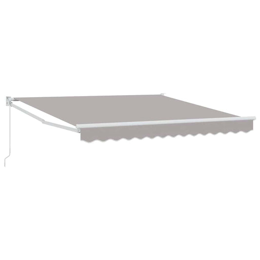 Einziehbare Markise Hellgrau 350 x 250 cm Stoff