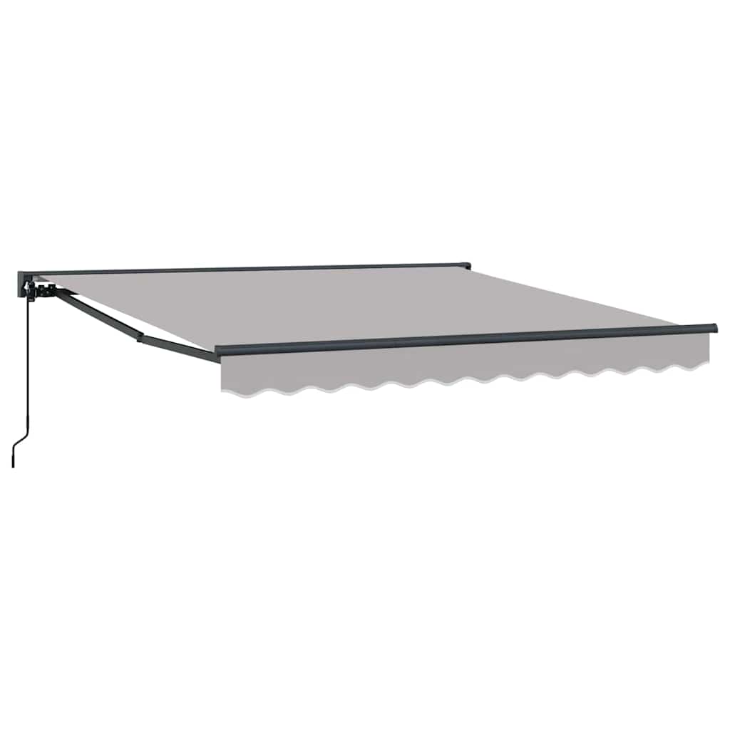 Einziehbare Markise Hellgrau 350x250 cm Gewebe