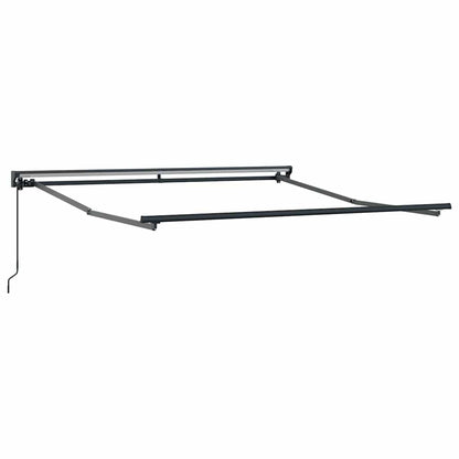 Einziehbare Markise Hellgrau 350x250 cm Gewebe