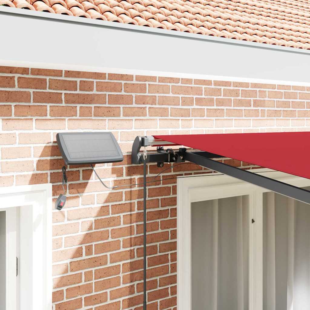 Einziehbare Markise Rot 350 x 250 cm Stoff