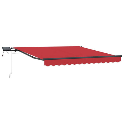 Einziehbare Markise Rot 350 x 250 cm Stoff
