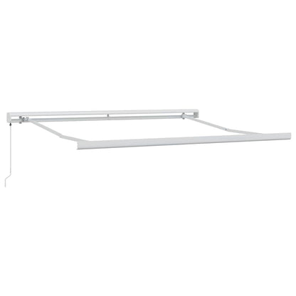 Einziehbare Markise Rot 350 x 250 cm Stoff, Metall