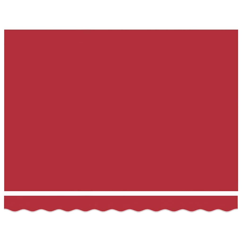 Einziehbare Markise Rot 350 x 250 cm Stoff und Metall