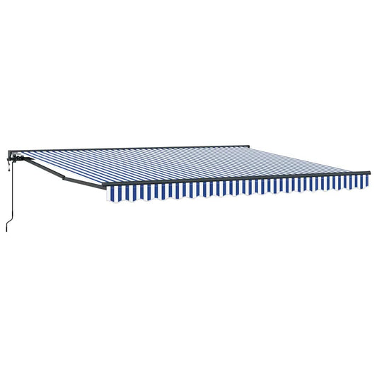 Einziehbare Markise Blau und Weiß 400x300 cm Stoff
