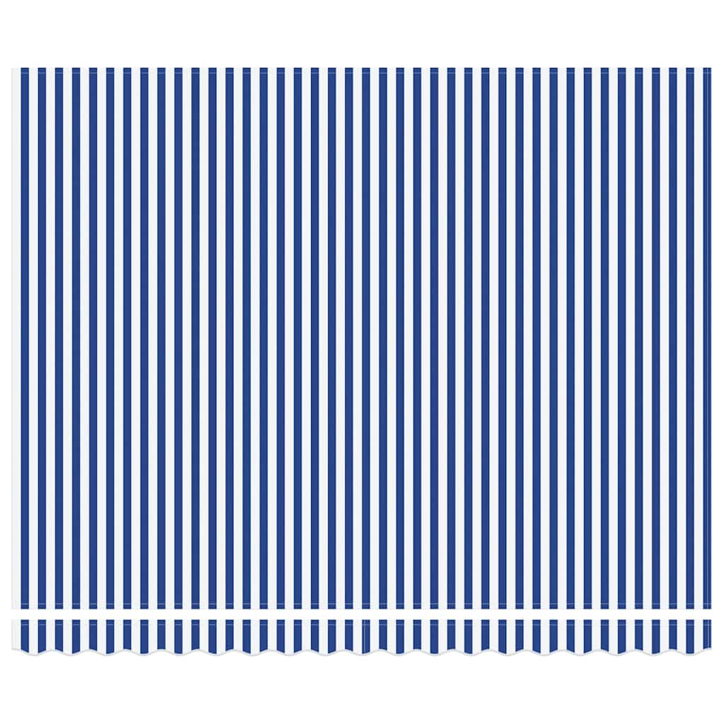 Einziehbare Markise Blau und Weiß 400x300 cm Stoff
