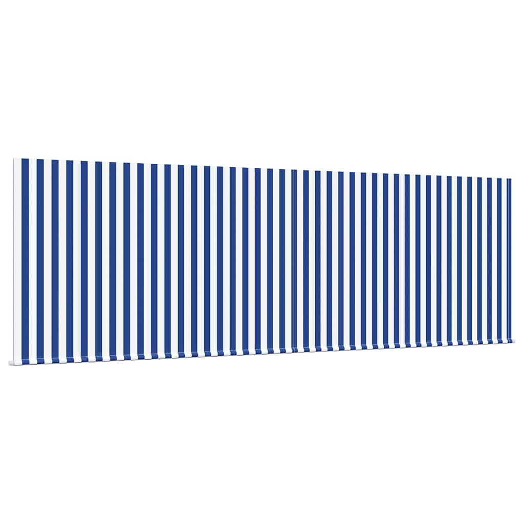 Einziehbare Markise Blau und Anthrazit 400 × 300 cm