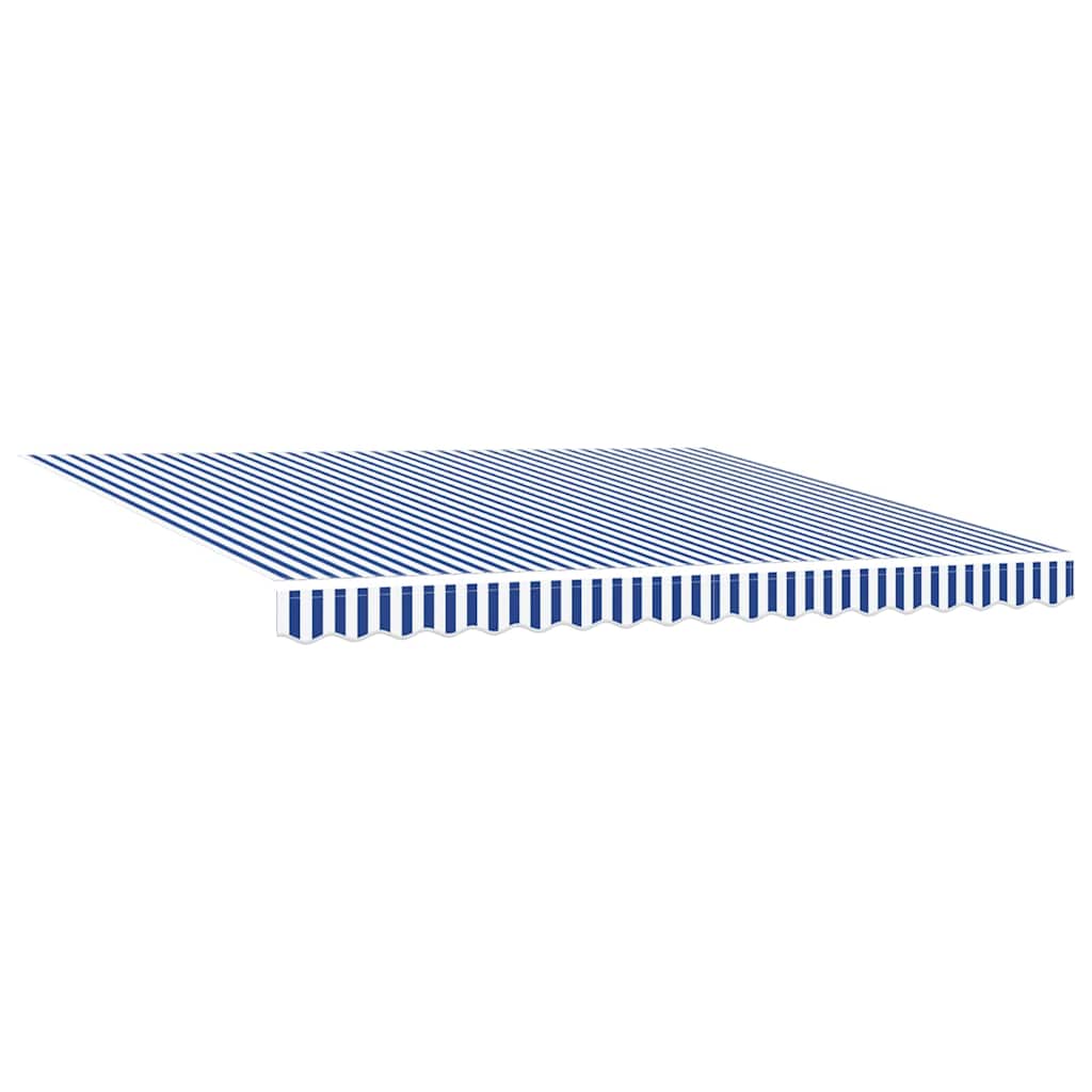 Einziehbare Markise Blau und Anthrazit 400 × 300 cm