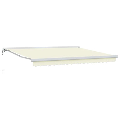 Einziehbare Markise Creme 400 x 300 cm Stoff und Metall