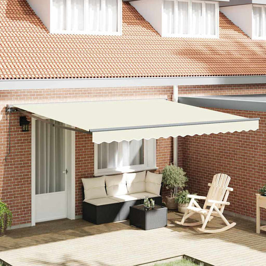 Einziehbare Markise Creme 400x300 cm Stoff