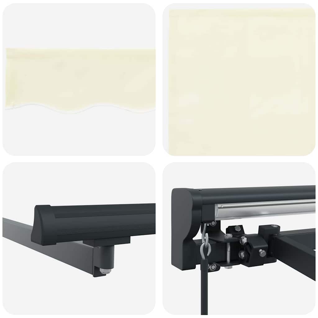 Einziehbare Markise Creme 400 × 300 cm Polyester