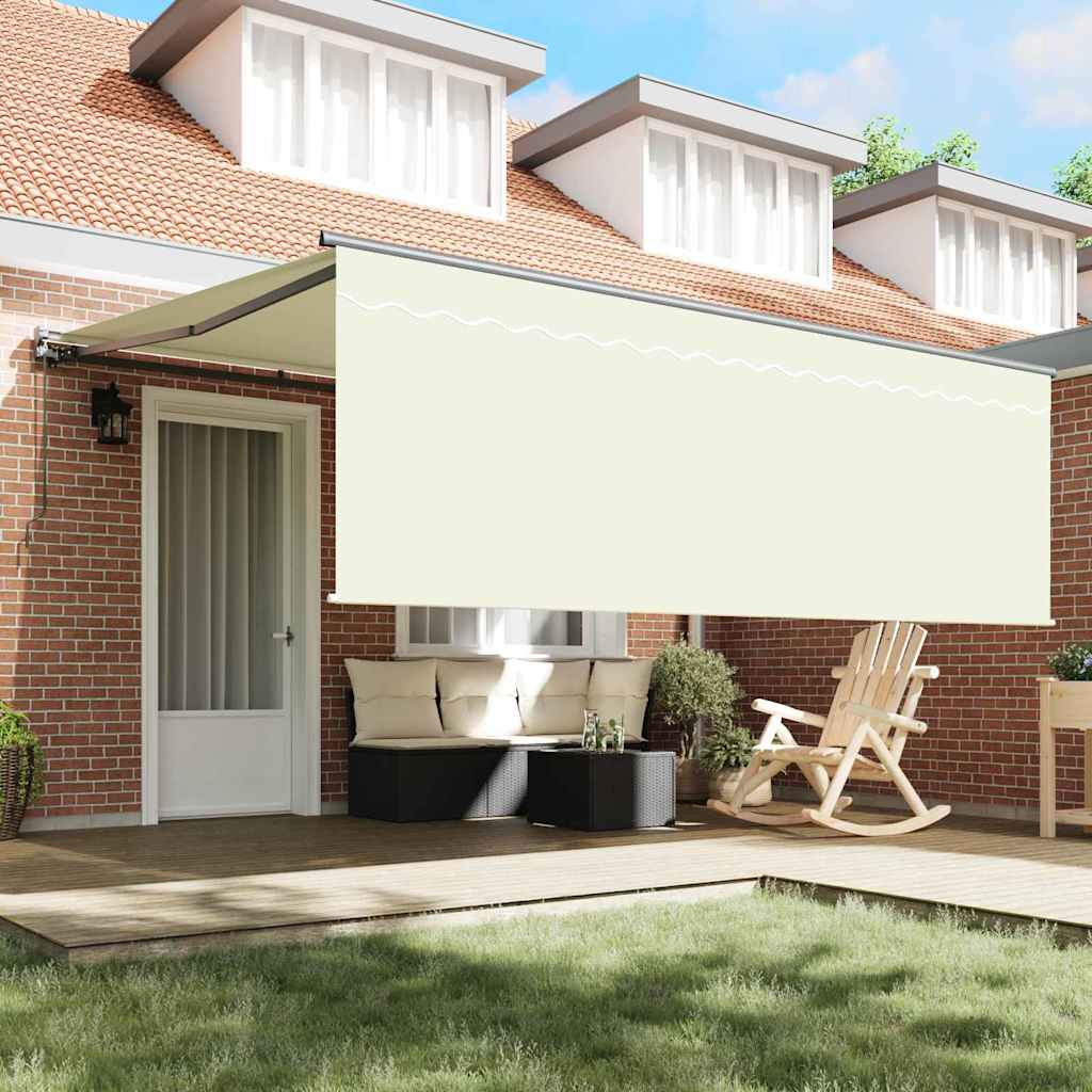Einziehbare Markise Creme 400 × 300 cm Polyester