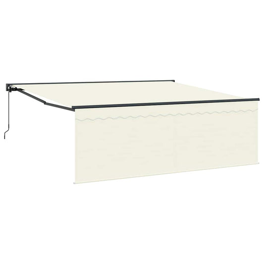 Einziehbare Markise Creme 400 × 300 cm Polyester