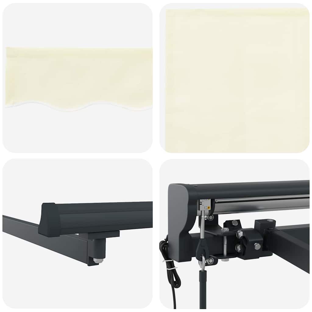 Einziehbare Markise Creme 400 × 300 cm Stoff