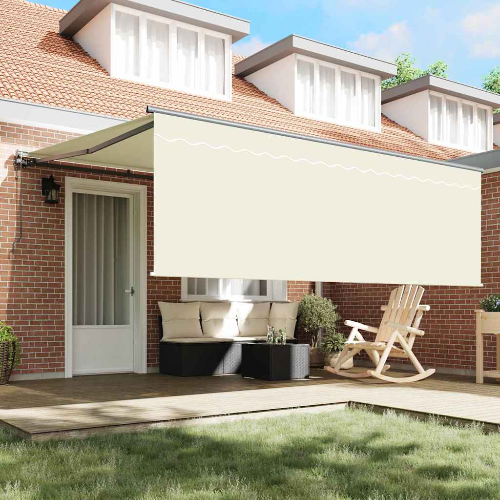 Einziehbare Markise Creme 400 × 300 cm Stoff