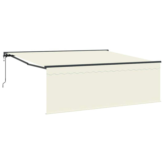 Einziehbare Markise Creme 400 × 300 cm Stoff
