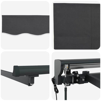 Einziehbare Markise Anthrazit 400x300 cm Stoff