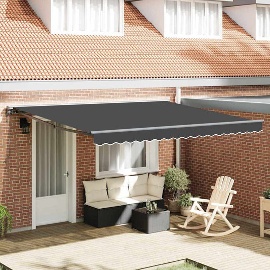 Einziehbare Markise Anthrazit 400x300 cm Stoff