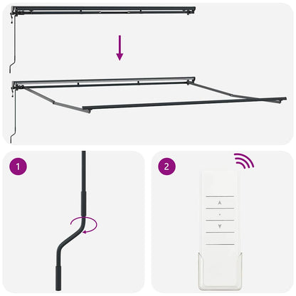 Einziehbare Markise Anthrazit 400x300 cm Stoff