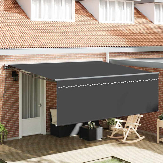 Einziehbare Markise Anthrazit 400 × 300 cm Stoff