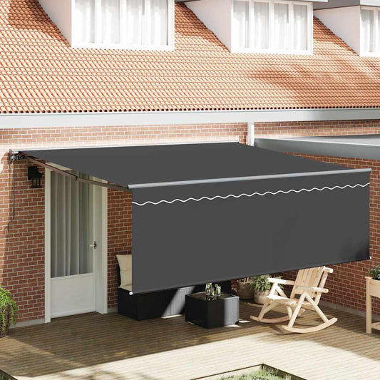 Einziehbare Markise Anthrazit 400 × 300 cm Stoff