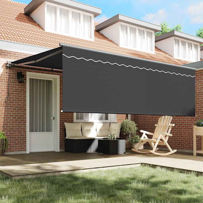 Einziehbare Markise Anthrazit 400 × 300 cm Stoff