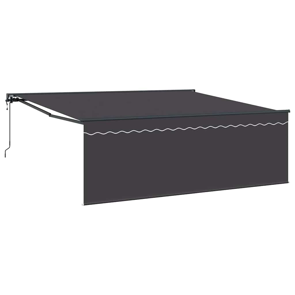 Einziehbare Markise Anthrazit 400 × 300 cm Stoff