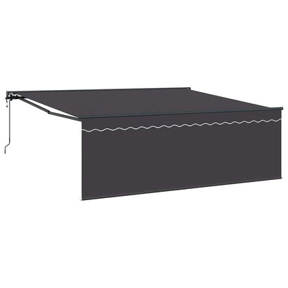 Einziehbare Markise Anthrazit 400 × 300 cm Stoff