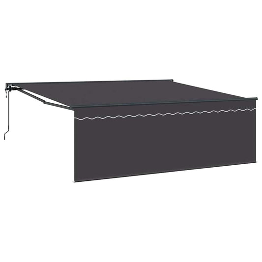 Einziehbare Markise Anthrazit 400 × 300 cm Stoff