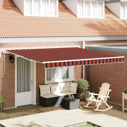 Einziehbare Markise 400 × 300 cm Orange und Braun