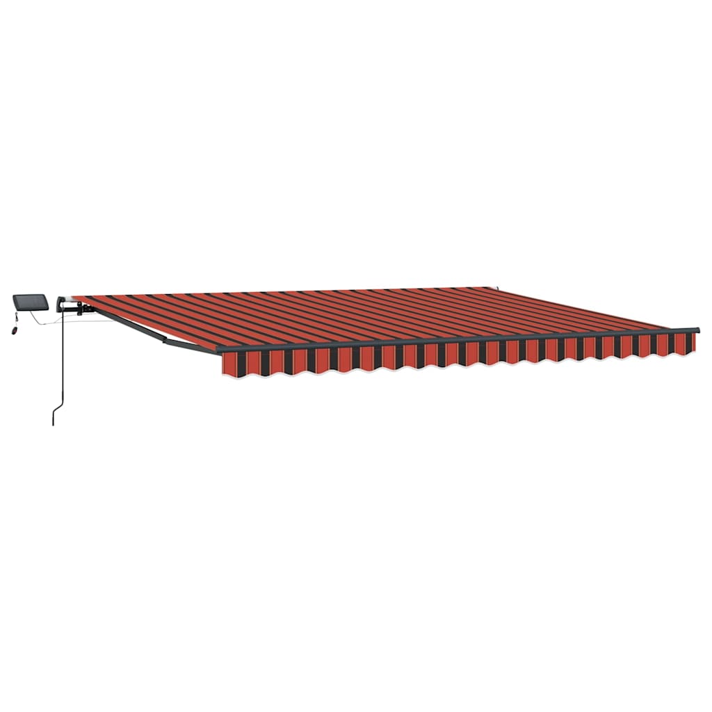 Einziehbare Markise Orange und Braun 400 × 300 cm Stoff