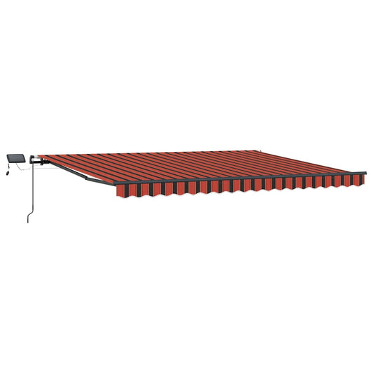 Einziehbare Markise Orange und Braun 400 × 300 cm Stoff