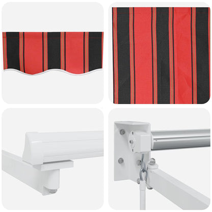 Einziehbare Markise Orange und Braun 400 × 300 cm Polyester