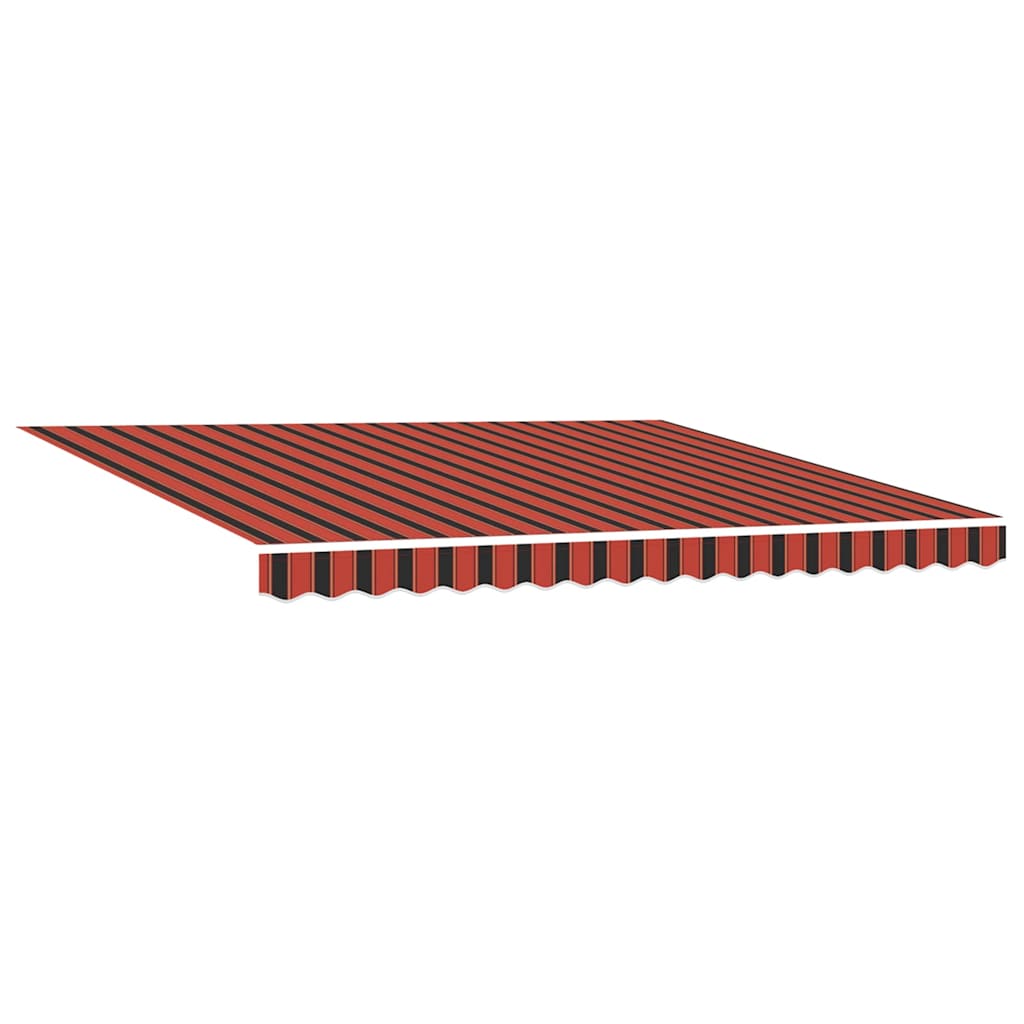 Einziehbare Markise Orange, Braun 400 × 300 cm Stoff, Metall