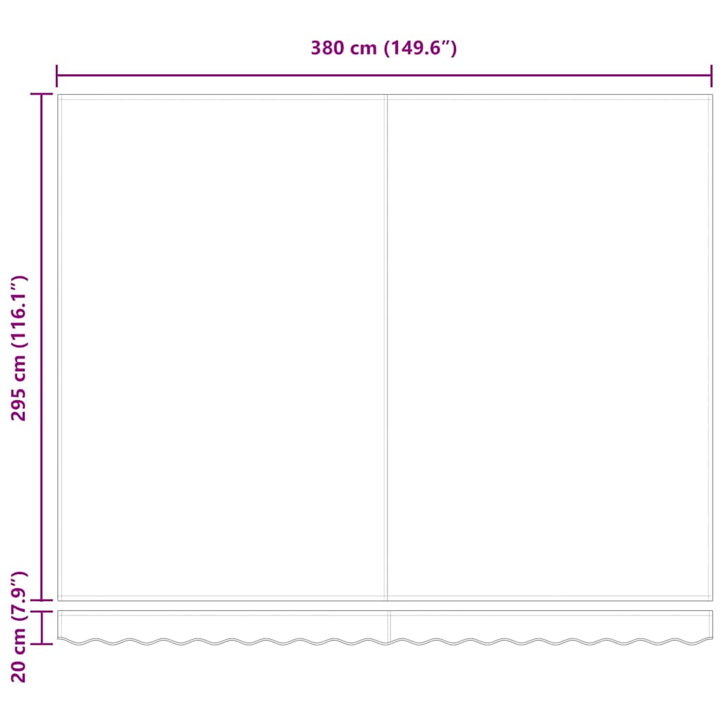 Einziehbare Markise Orange, Braun 400 × 300 cm Stoff, Metall
